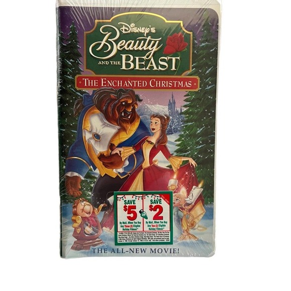 Beauty and the Beast: The Enchanted Christmas New, Factory Sealed VHS Vintage - Picture 1 of 8